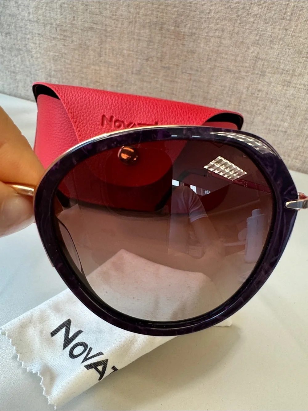 Authentic Novatti Italian Sunglasses in Purple NEW